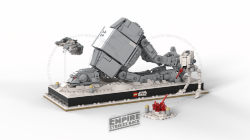 232233 - Micro Diorama : A Fallen AT-AT
